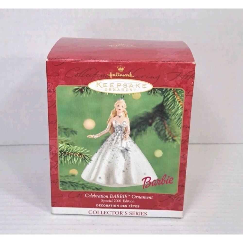 2001 Hallmark Keepsake Celebration Barbie Ornament Special Edition New In Box